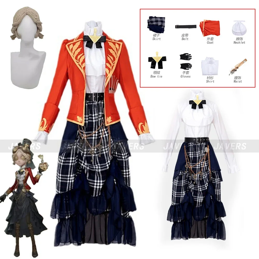 

Tracy Reznik Mechanic Cosplay Anime Game Identity ⅤCostume Survivors Skin Wig Evening Dress Coat Woman Carnival Party Suit