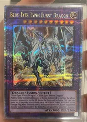 Yugioh KONAMI Duel Monster ES01-AE020 Blue-Eyes Twin Burst Dragon 25th Quarter Century Secret Asian English Collection Mint Card