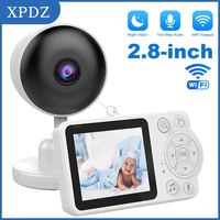 Baby Monitor with Cameras Two Way Audio Video Nanny Wireless Camera with 2600mAh Battery 2.6 Inch Screen TF Card Night Vision