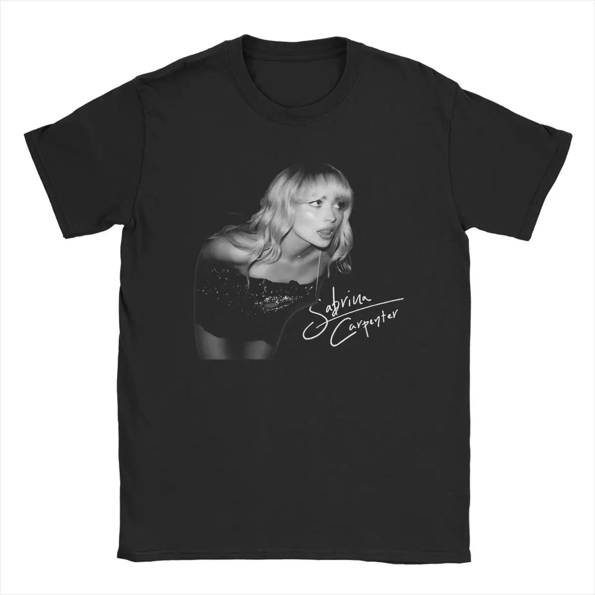 

Vintage Sabrina Carpenter 2025 Tour T-Shirts for Men Round Neck 100% Cotton T Shirt Short Sleeve Tees Printed Clothing