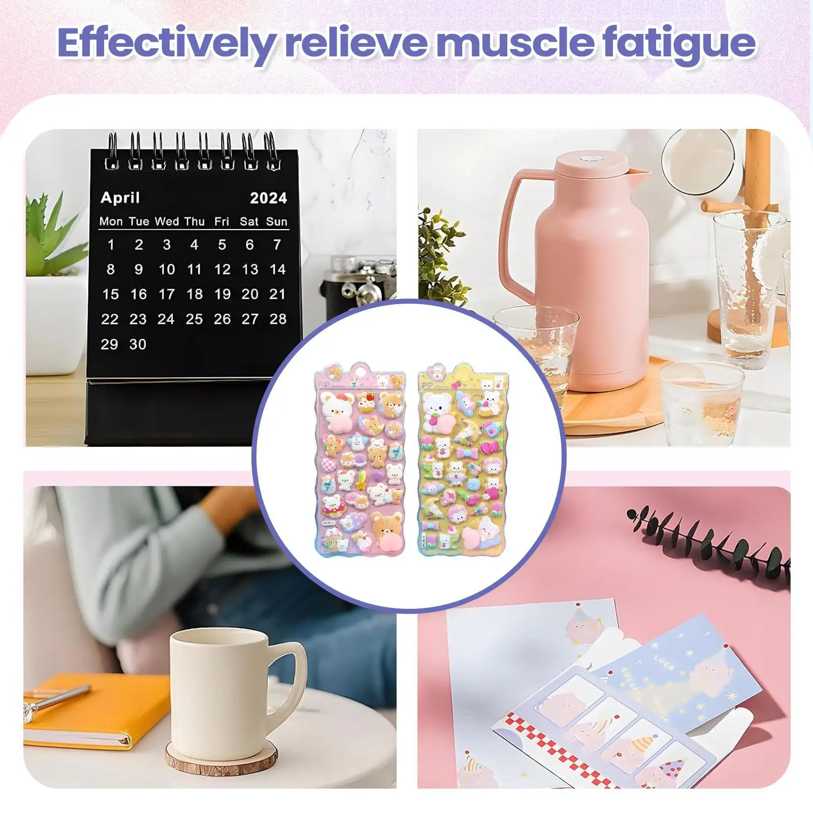 ملصقات ثلاثية الأبعاد جمالية لطيفة على شكل حيوان ديكور 2 ورقة شارات زخرفية لسكرابوكينغ جراب هاتف دفتر كمبيوتر محمول كرافت للأطفال #3