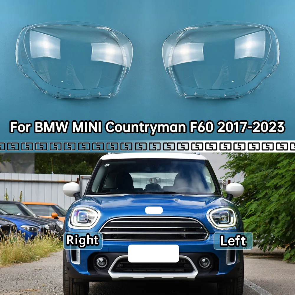 

For BMW MINI Countryman F60 2017-2023 Front Headlight Cover Transparent Shade Lampshade Headlamp Shell Lens Plexiglass