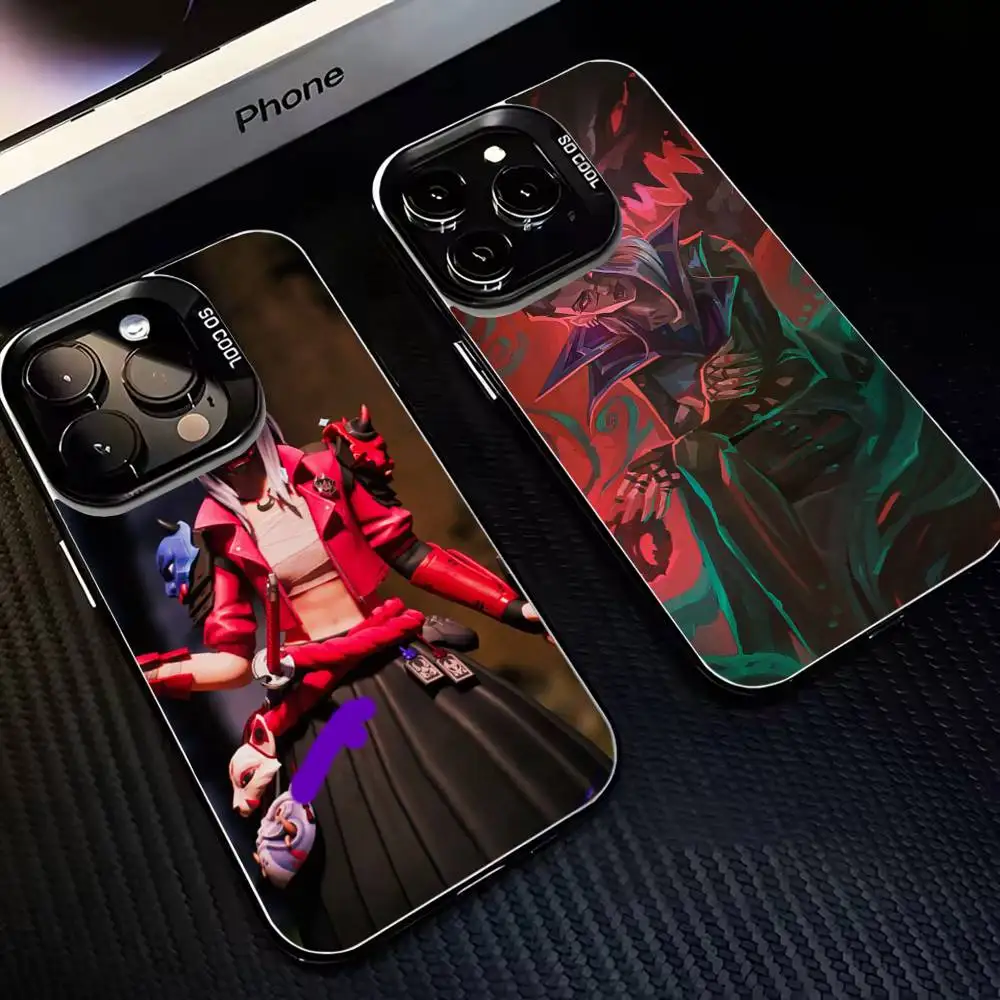 

Game-V-Valorant-S-Character Phone Case For iPhone17,16,15,14,13,12,11 Plus,Pro Max Black Matte Shockproof Cover