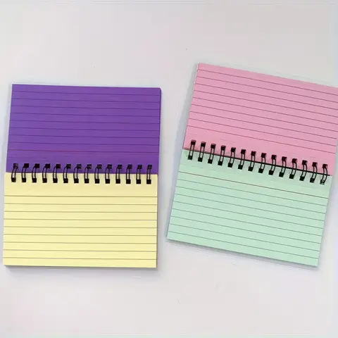 Cadernos Espirais Coloridos Pequenos, Bloco de Notas Compacto para Escola, Casa, Escritório, Material de Papelaria, Escrita e Trabalho