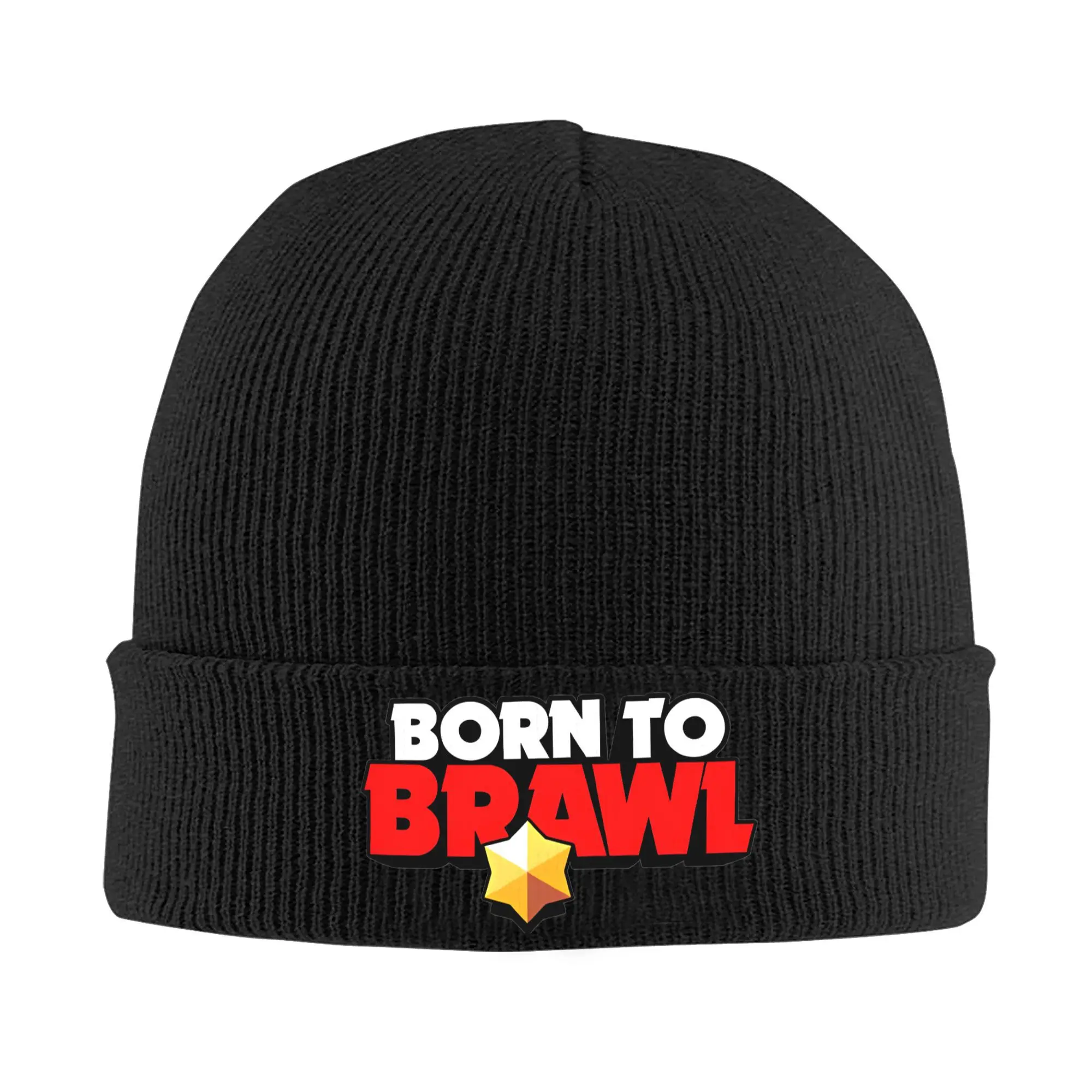 Born to Brawling-Heros Knit Hat Beanies Autumn Winter Hat Warm Acrylic  Hip Hop Game Cartoon Spike Leon Caps Men Women Gifts