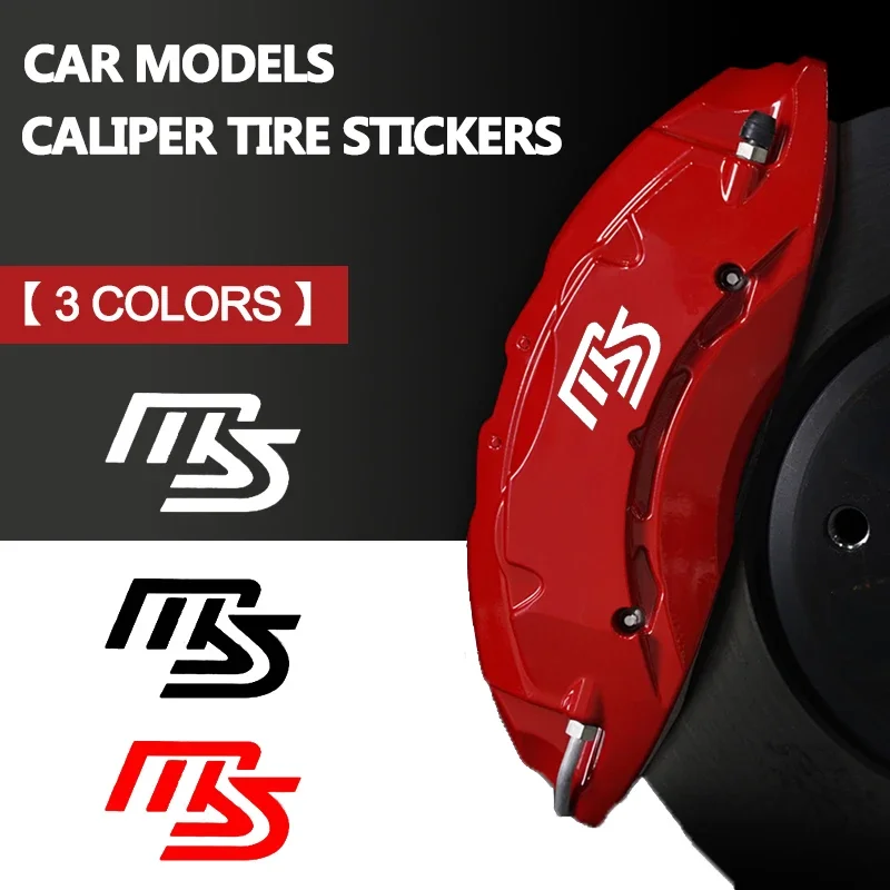 6PCS Vinyl Heat Resistant Car Caliper Cover Reffited Sticker for Mazda MS Logo 3 6 CX-3 CX-4 CX-6 CX-5 CX7 CX8 CX-9 CX-30 RX7