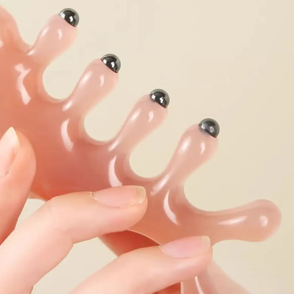 مشط تدليك ميريديان على شكل دولفين، مشط تدليك الرأس ذو أسنان واسعة ومضاد للكهرباء الساكنة، متعدد الوظائف يساعد على الدورة الدموية #5