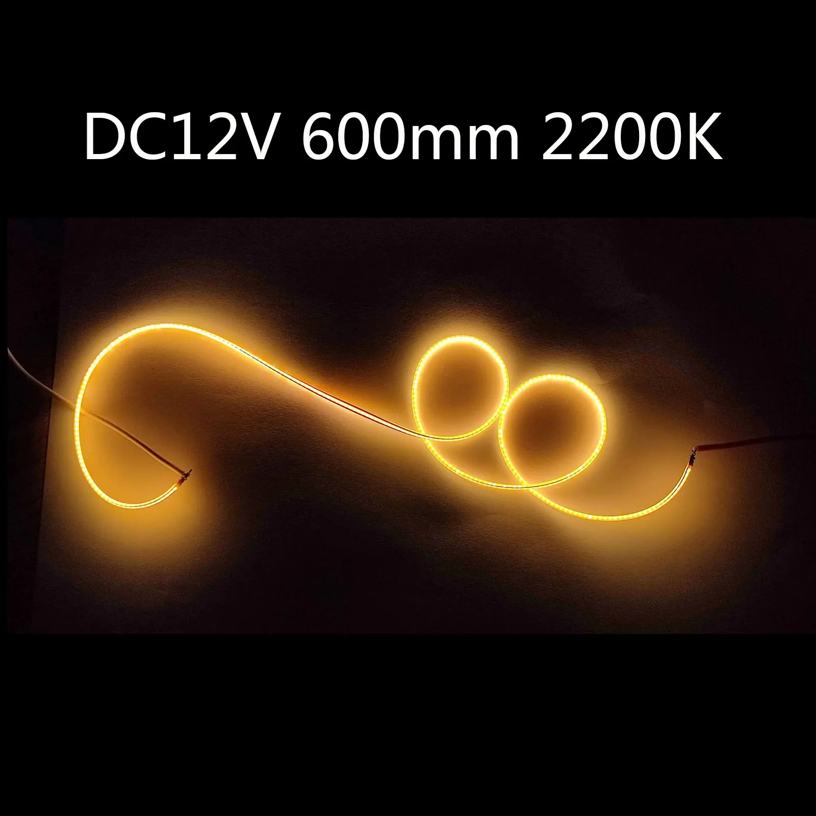 10PCS DC12V 2200k Warm White 600mm Edison Bulb LED Filament Cob Led Flexible Lamp Parts Diodes Incandescent Light Accessories