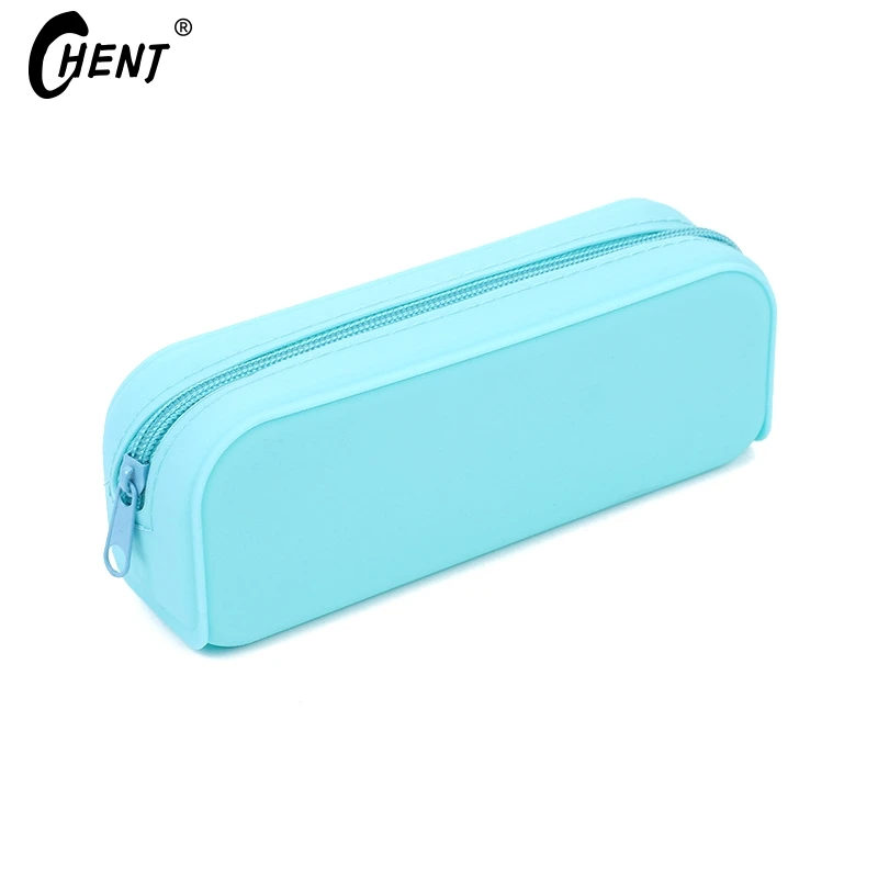 Imagem -04 - Moda Silicone Pencil Case Grande Capacidade Doce Colorido Papelaria Criativa e Minimalista Caneta Estudante