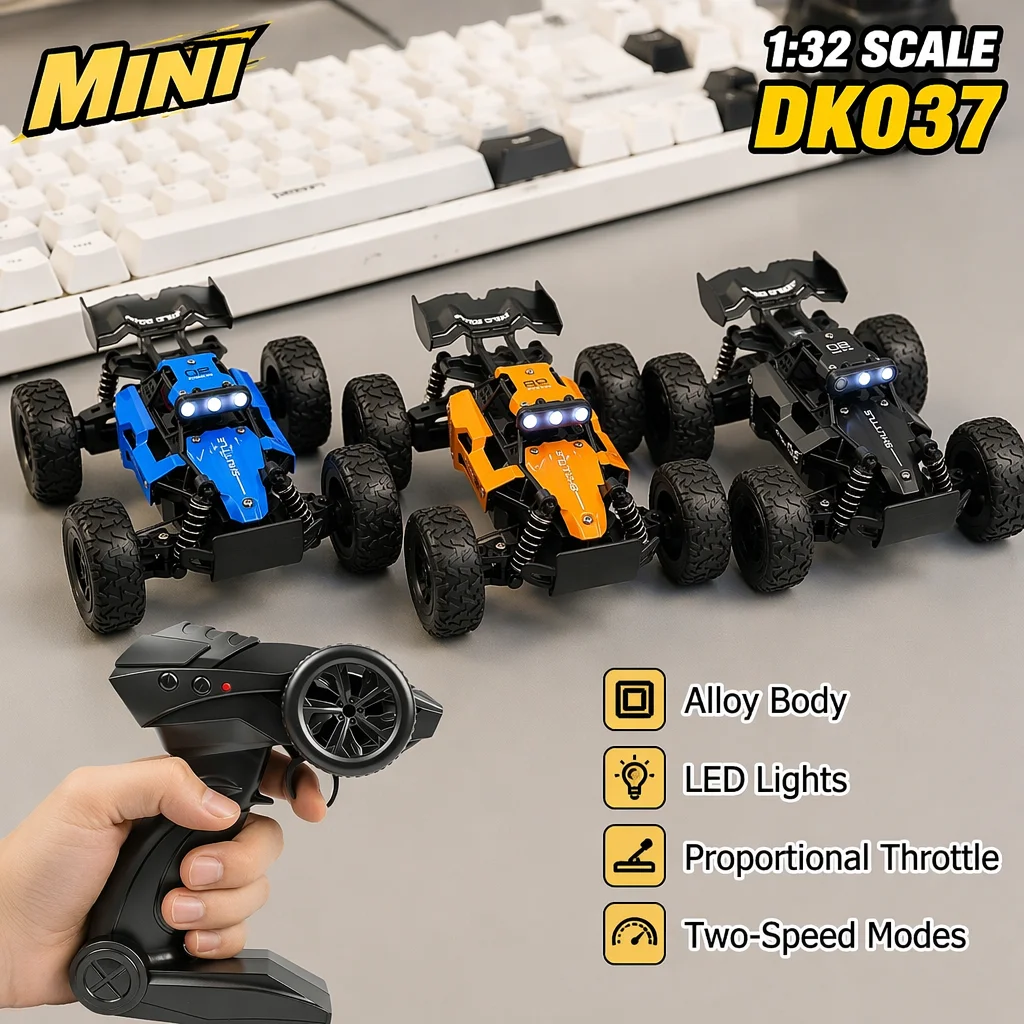 1/32 High Speed Drift Rc Car Desktop Mini Stunt Car Remote Control Racing Car 2.4g with LED Lights Suitable as a Gift for Childs