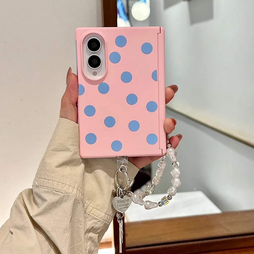 Phone Case For Samsung Galaxy Z Fold 8 Wide Fold8 Wide 5G Full Protective Shockproof Cover With Chain