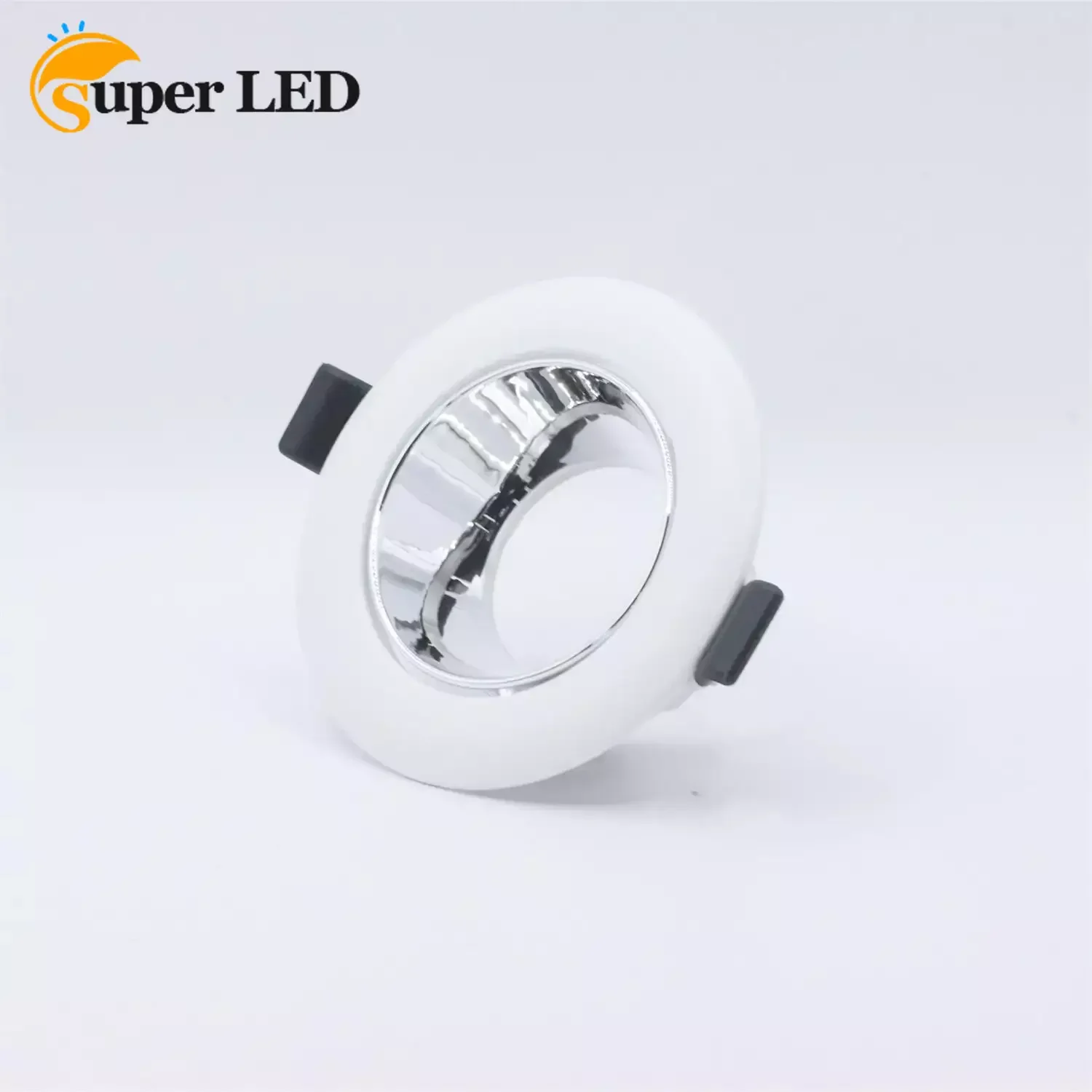 GU10 LED Downlight Fitting Frame LED Ceiling Spot Light Lamp Fixture Downlight Cabinet Spot Lamp White and Silver Anti-Glare