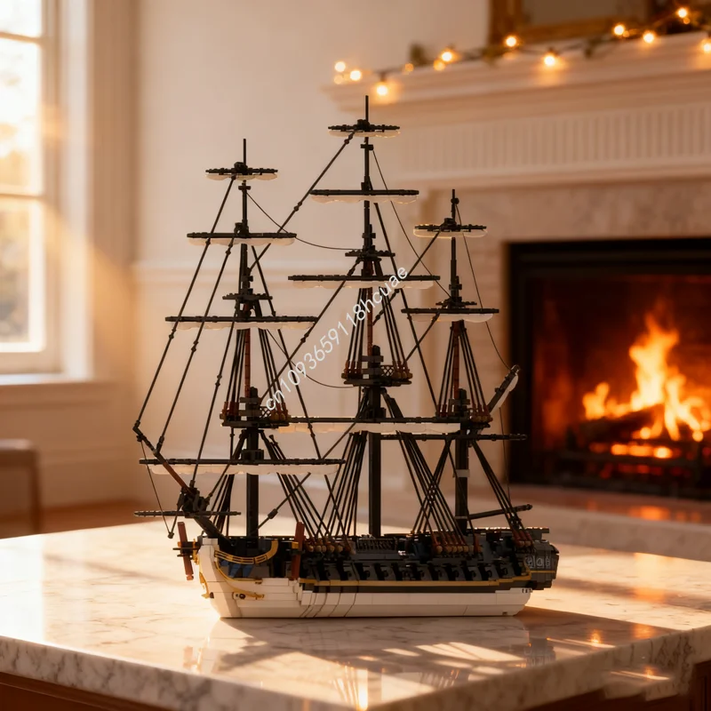 7273 stücke MOC Fregatte Surveillante Piratesed Modell Bausteine Architektur Spielzeug Montieren DIY Idee Weihnachten Geschenk Kinder Geburtstag