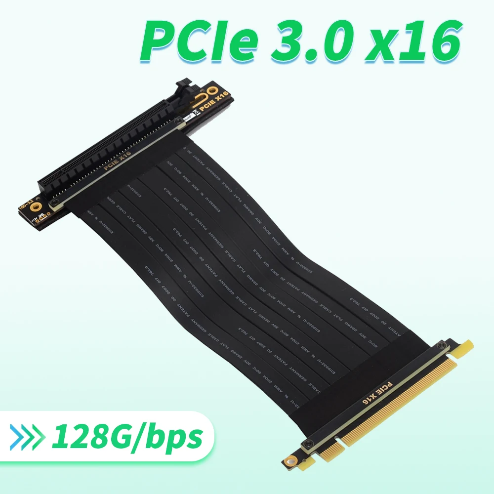 

PCI-E X16 to 16X 3.0 Male to Female Vertical 90 Degree Left Angle Riser Extension Cable Graphics Card PCI Express Extender