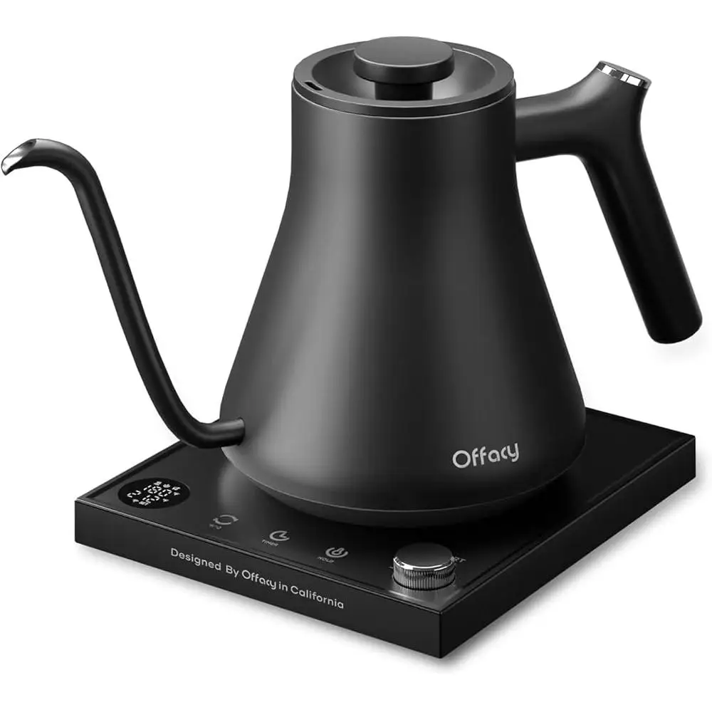 غلاية كهربائية معقوفة التحكم في درجة الحرارة الدقة صب فوق غلاية القهوة 304 الغذاء الصف الفولاذ المقاوم للصدأ إيقاف تلقائي HD