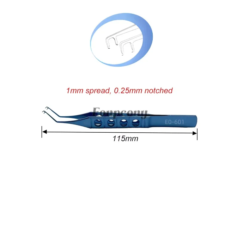ملقط خياطة القرنية هوفمان بولاك 45 °   أعمدة مستقيمة بزاوية بدون أدوات جراحية للعيون