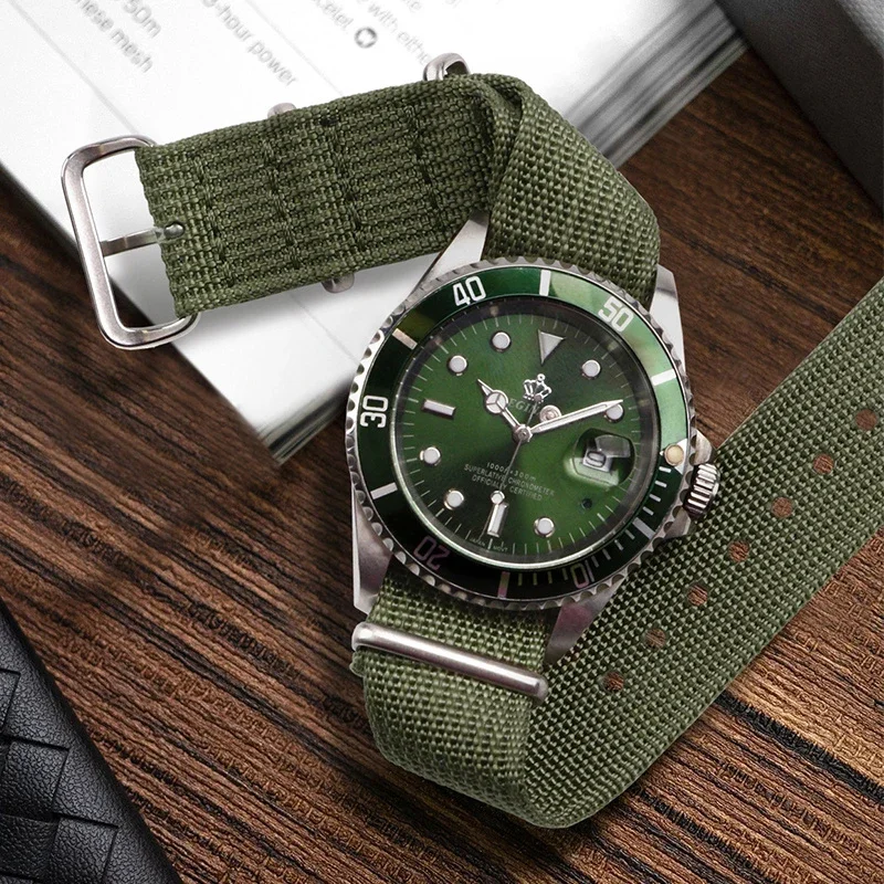 ل Seiko النايلون حزام تيسو Dw Timex كاسيو الرياضة دائم مقاوم للماء تنفس قماش المنسوجة 18 20 22 مللي متر المتكاملة الساعات