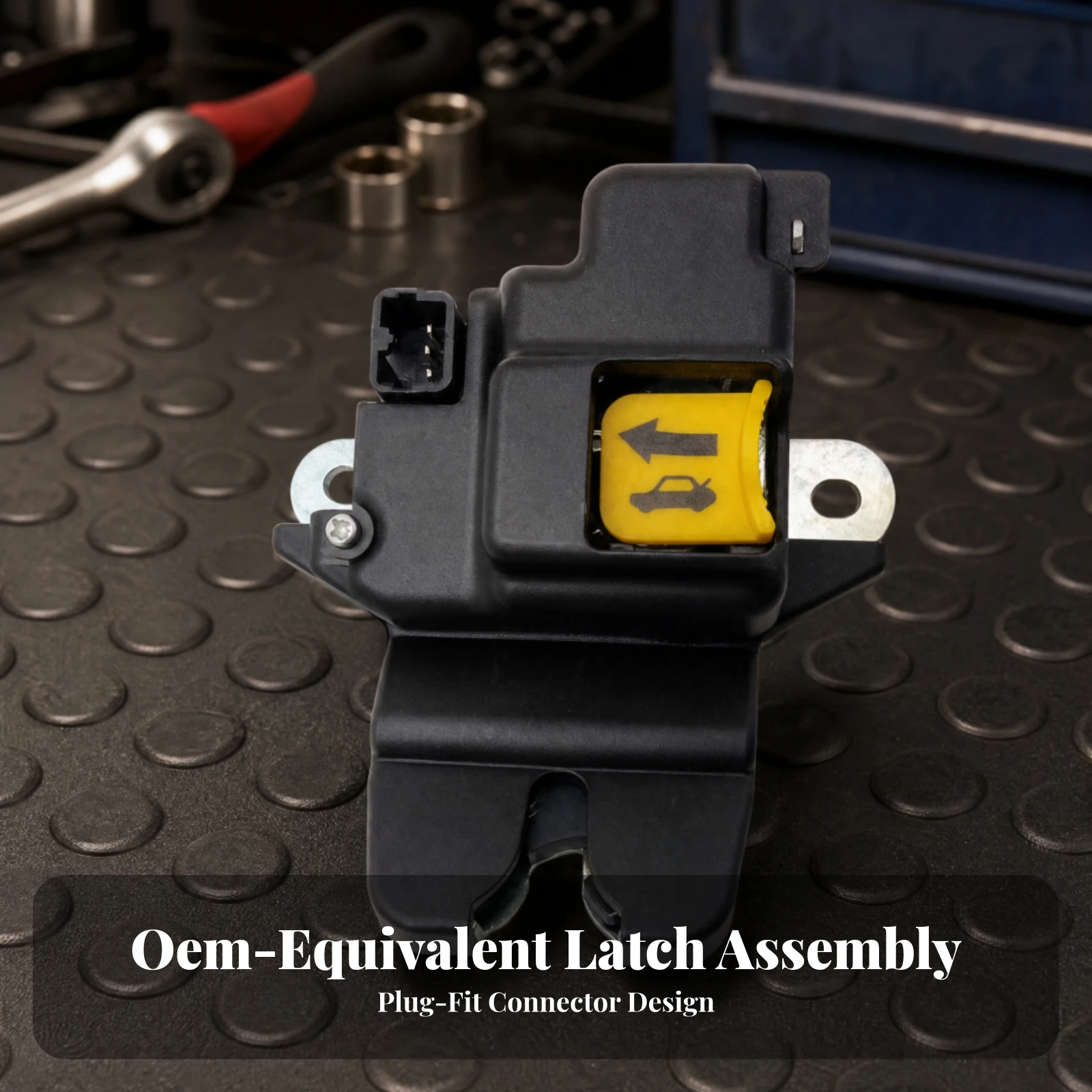 Automaker Tailgate Trunk Lock Latch Black Trunk Latch with Electrical Connector Car Part Compact