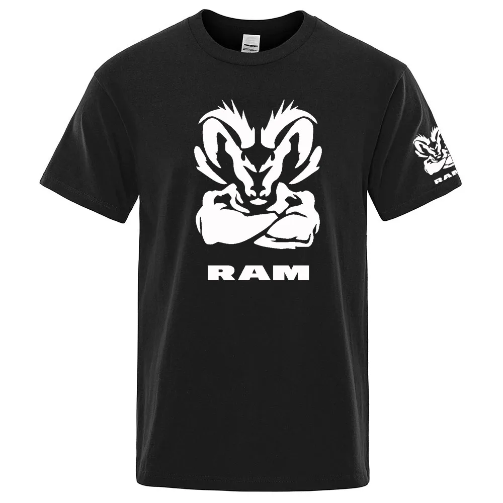Ram 1500 Turbo Car Logo Print 2026 Men's Premium Ice Silk Cool Comfortable Breathable Round Neck Simple Style T-shirt