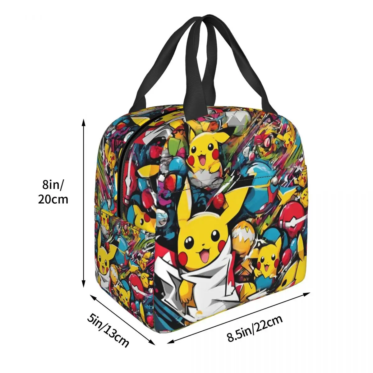 Bolsa de almuerzo de Pokemon Pikachu, fiambrera Vintage de dibujos animados para niños, pícnic al aire libre, bolsa térmica portátil, bolsas de almuerzo térmicas personalizadas