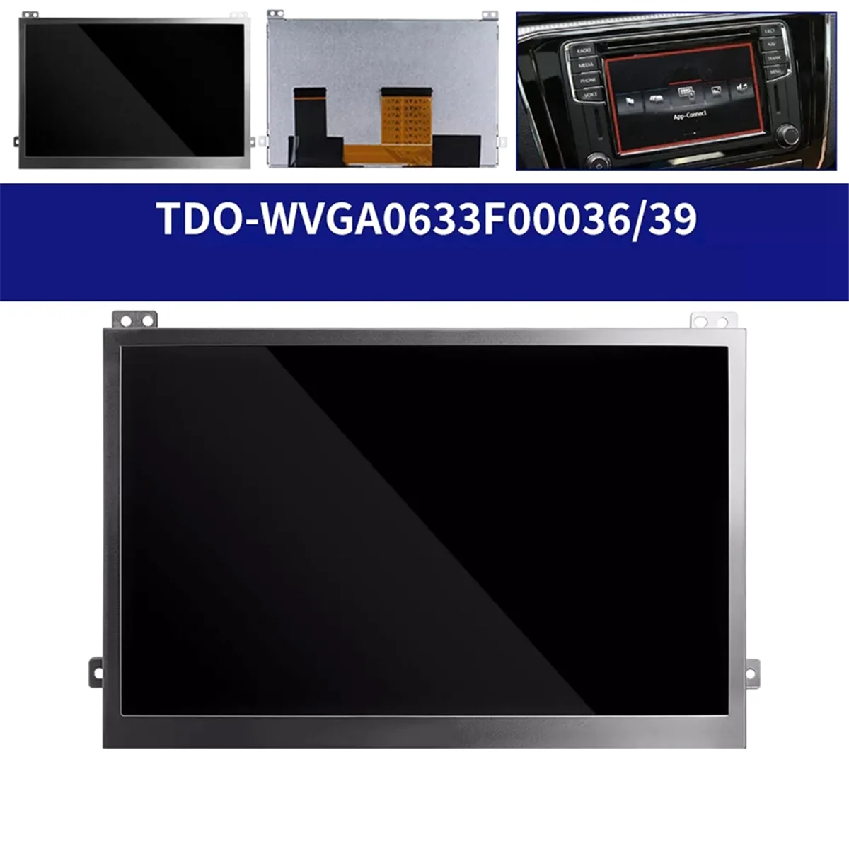 Tela táctil da exposição do LCD do carro, rádio de VW MIB STD2 680 200 TDO-WVGA0633F00039, 6,5"