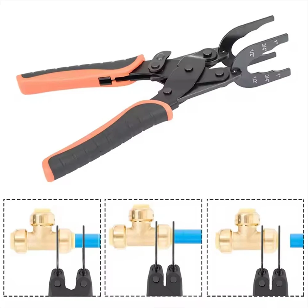 Push-Fit-Trennzangenwerkzeug zum einfachen Entfernen von Push-to-Connect-Fittings. Multi-Size-Entfernungswerkzeug für Push-Fit-Fittings – Detail 5
