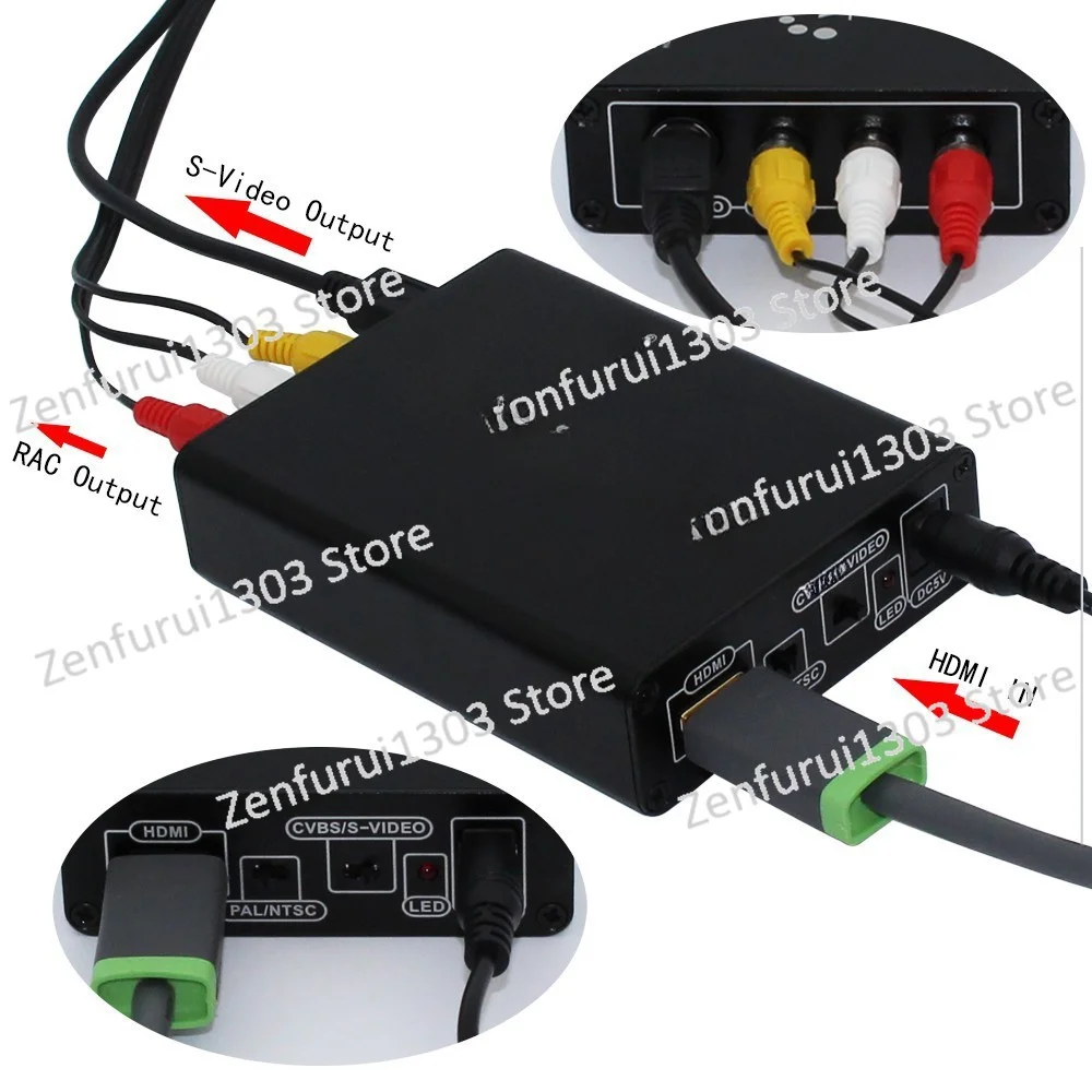 HDMI to AV/Svideo HDMI TO AV + S terminal wire VX8812 solution clearer image quality