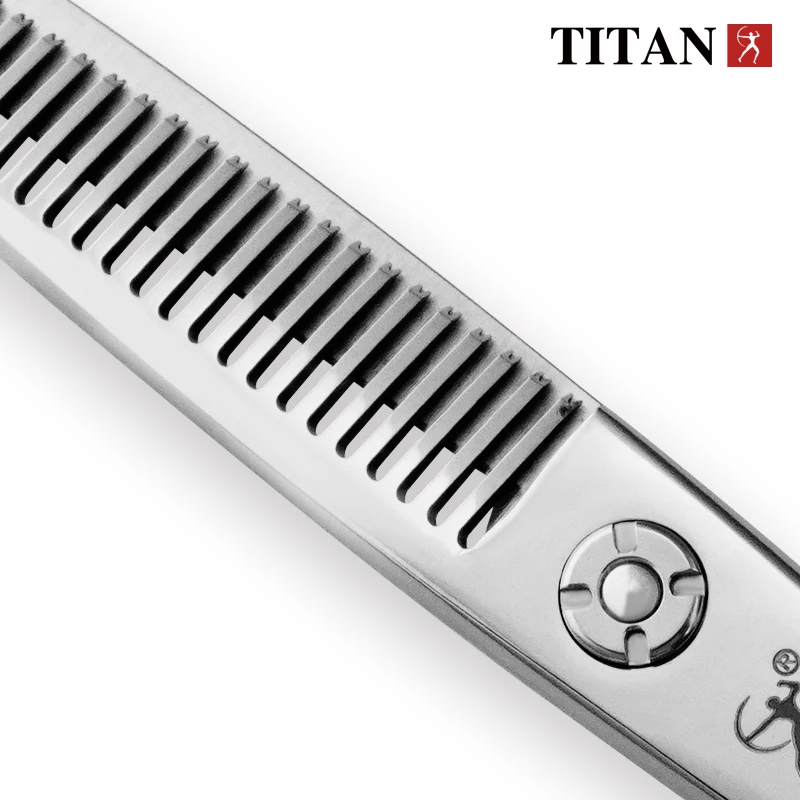 TITAN professionelle Friseurschere zum Haarschneiden, Haarausdünnung, 6 Zoll – Detail 4