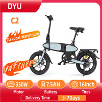 E-Bike DYU C2 350W Motor 36V15AH Removable Battery Electric Bike 16 Inch Tire Fashion Version City Adult Electric Bicycle