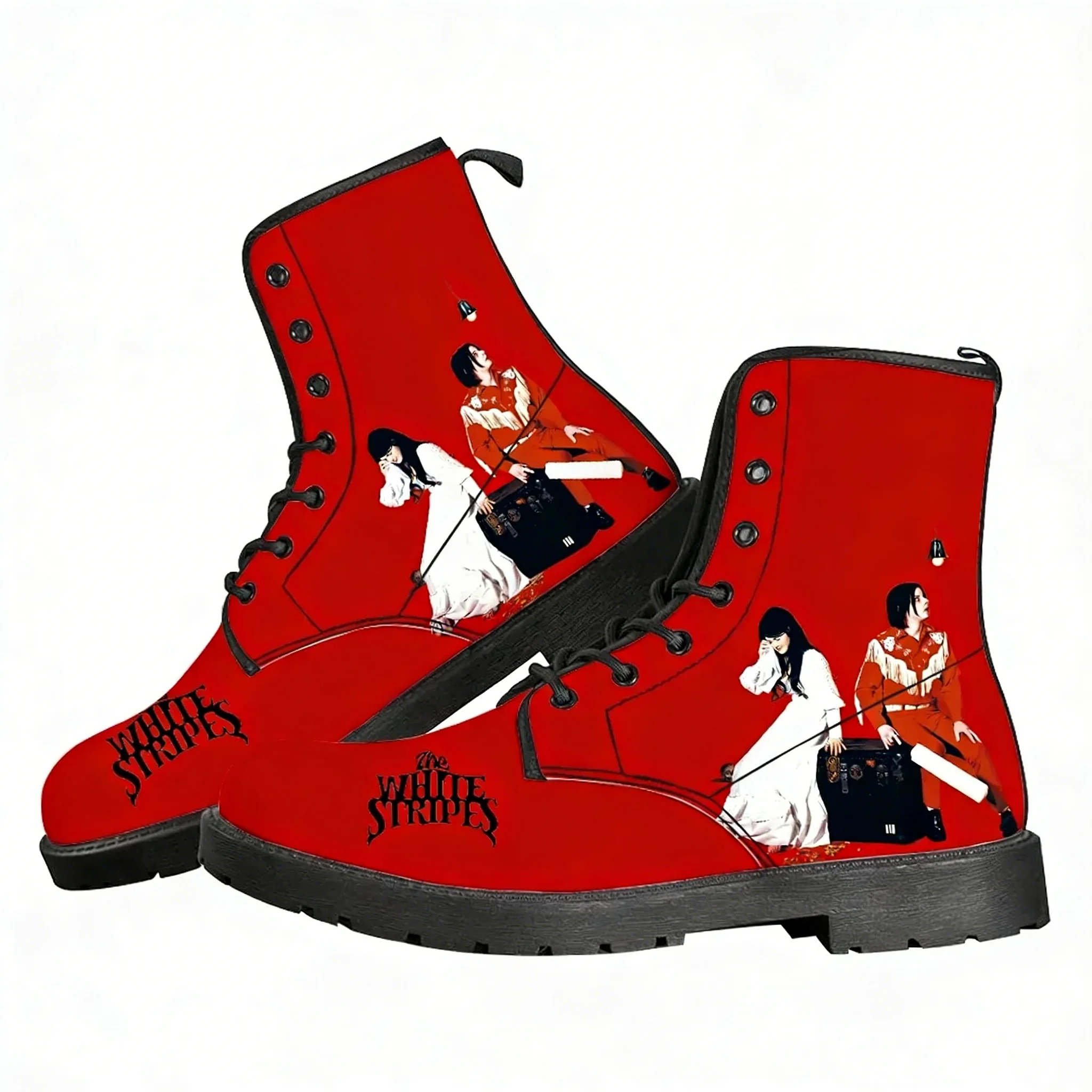 

The White Stripes Boots Mens Womens Teenager Shoes Casual Boot Outdoor Light High Quality Couple Print Pattern Text Custom Shoes