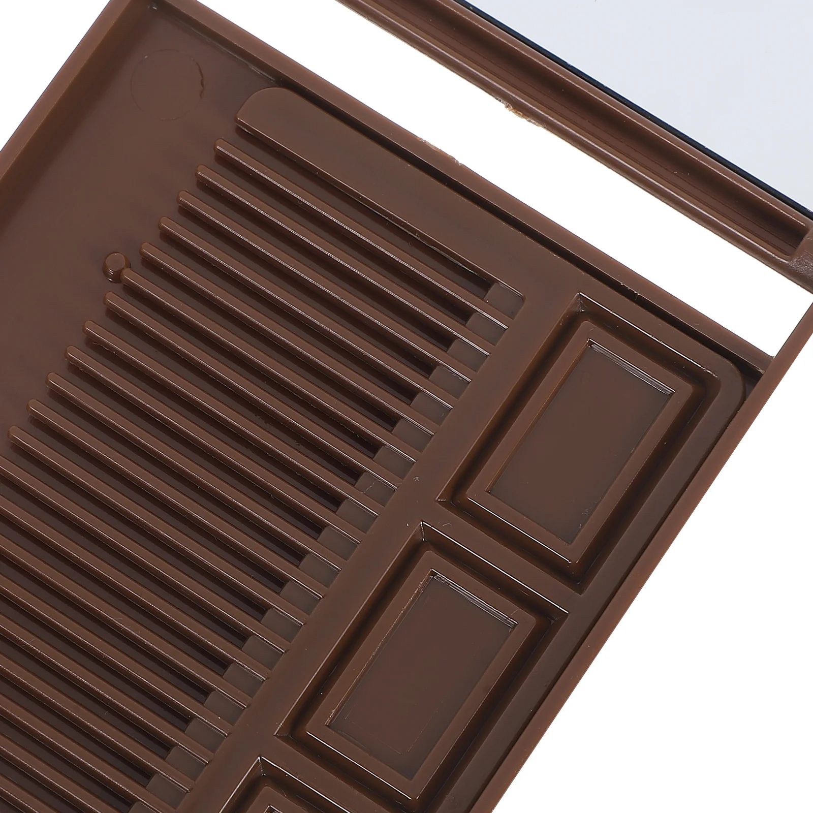 Specchio compatto leggero da 2 pezzi Mini specchio a forma di cioccolato Accessorio di moda portatile durevole per borsa da donna