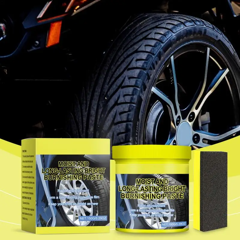 

Tire Care Paste Tire Cleaner 150g Car Tire Renovation Coating Paste Car Tire Refurbishment Polishing Tires Cleaning Coating