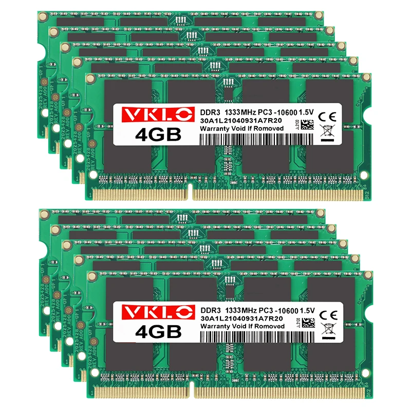 Go! 10 pieces set DDR3 DDR3L RAM 4GB 8GB 1600MHZ 1333MHZ notebook laptop PC3 12800S 10600S memory wholesale