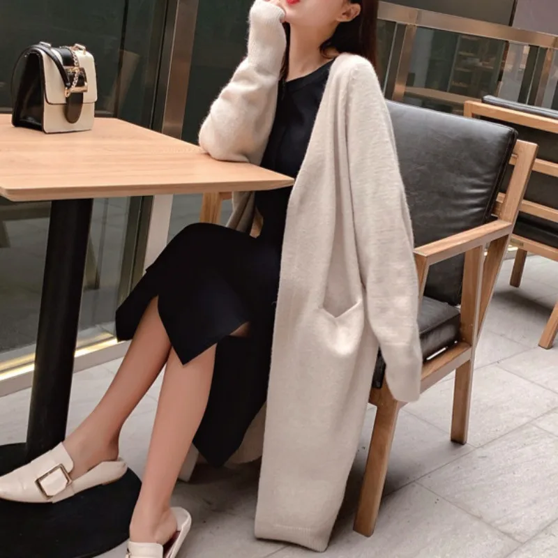 Minimalist Cardigans for Women Korean Style Long Sleeve Loose Students Spring Autumn Young Elegant Solid Soft Ins Warm Popular