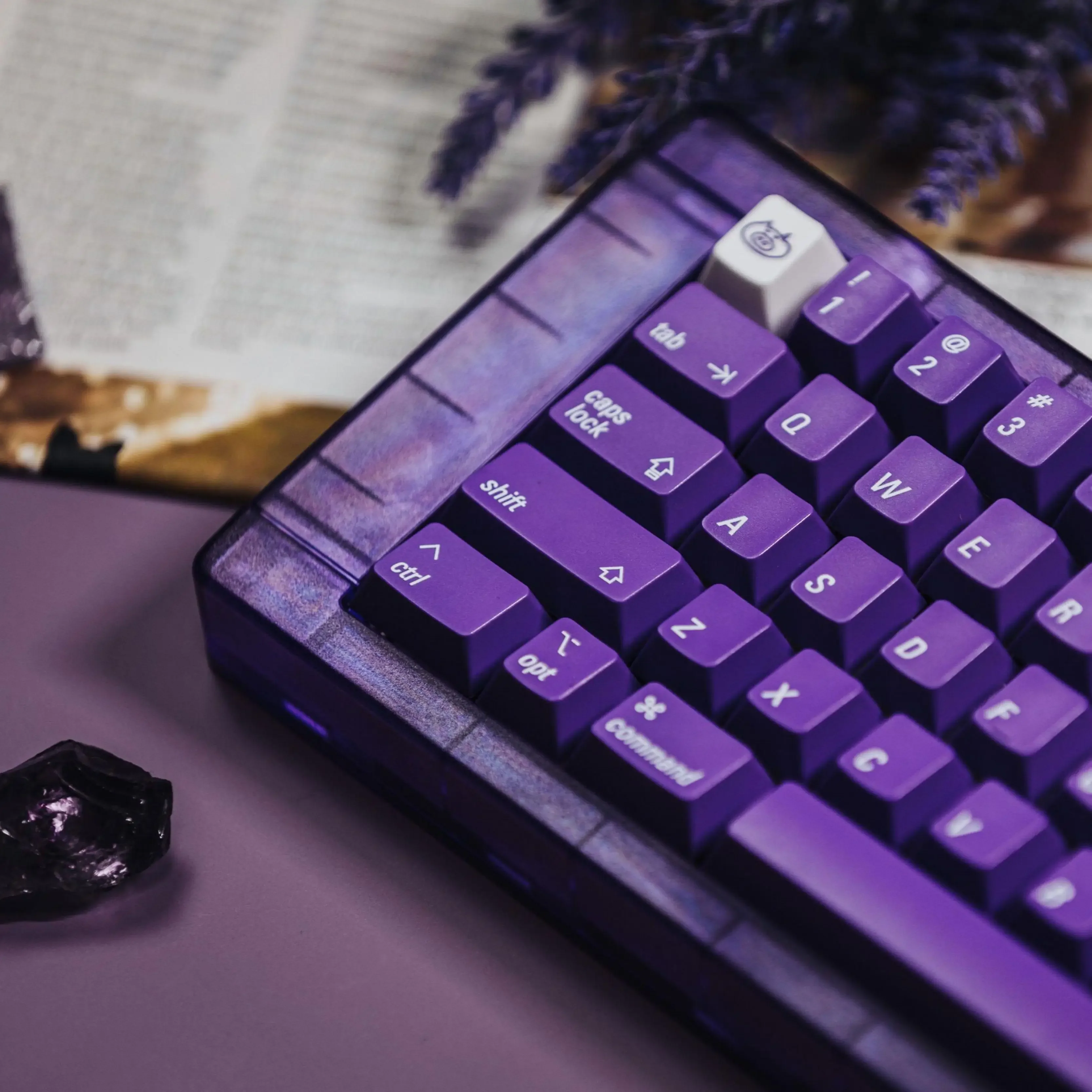 Purple Keycap Mechanical Personalization Purple Theme Keycap UV Printing ABS