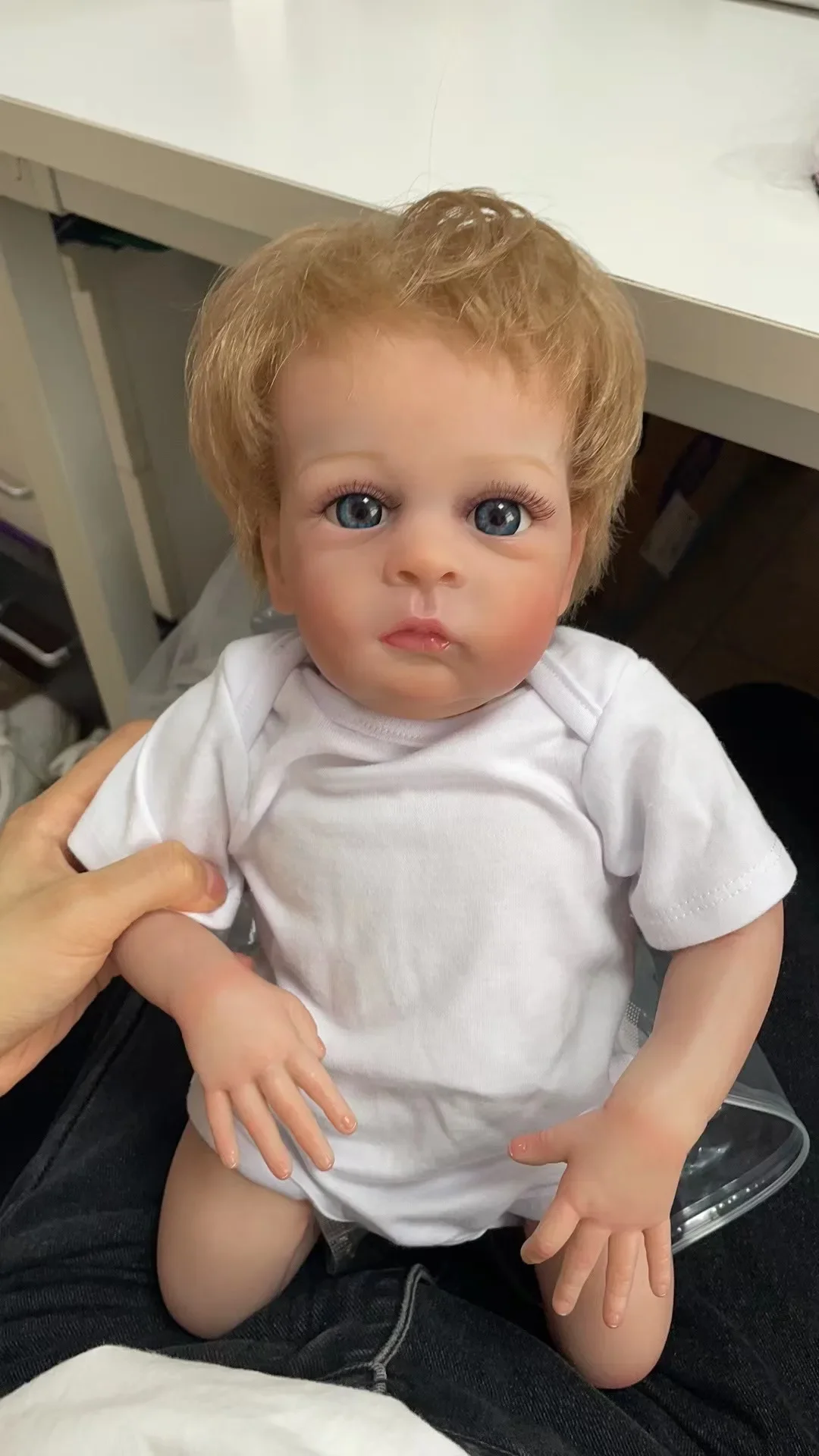 50cm Reborn Dolls Oskar Real Picture Touch Soft 3D Skin Venis Lifelike Rooted Hair Baby Doll  Finished Doll for Children Gift