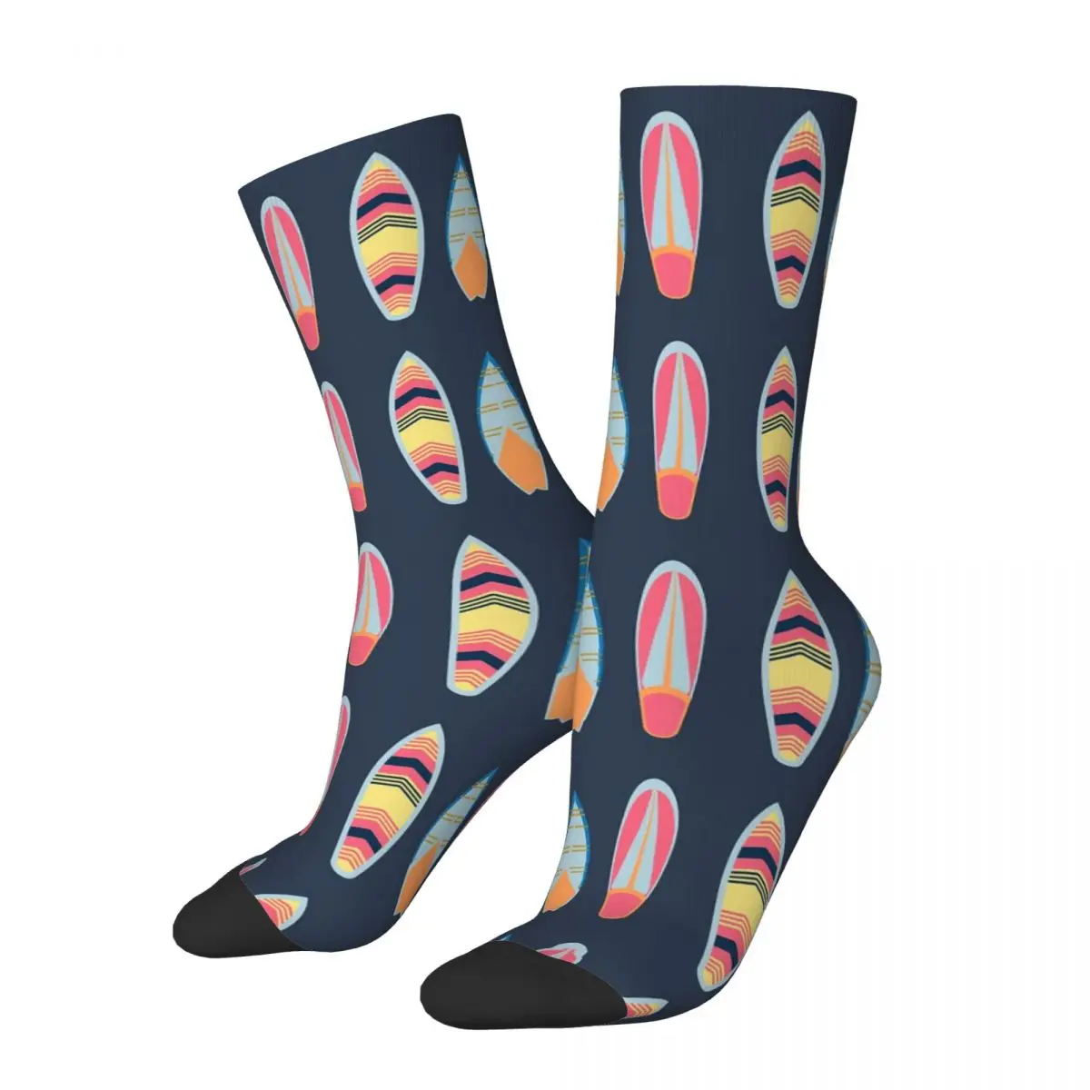 Colorful Surfboards Socks Harajuku High Quality Stockings All Season Long Socks Accessories for Unisex Gifts