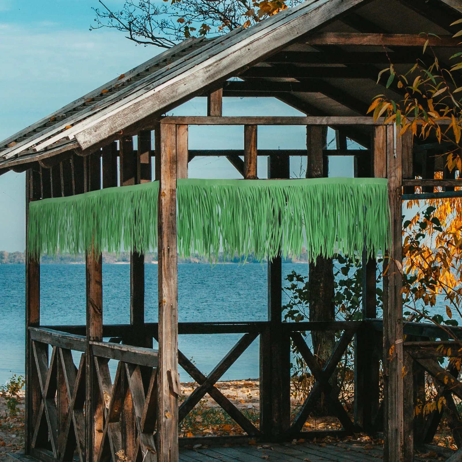 Decoración de techo de paja de simulación vívida, techo de paja falso Artificial ligero para jardín, paisajismo interior y exterior, manualidades DIY