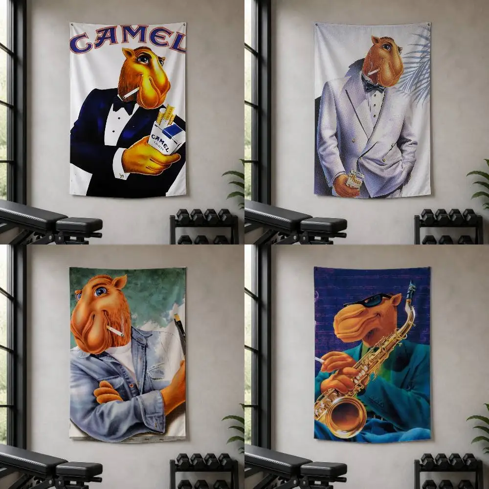 Vintage Camel Cigarettes  Decorative Art Flag Banner for Picnic Camping Party and Home Decor
