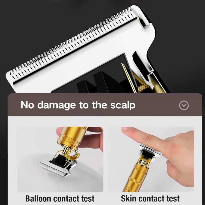 Haarschneider mit Schnitzölkopf, elektrischer Drücker, elektrischer Haarschneider, Rasiermesser, Glatze-Artefakt, Haarschneider, USB-Aufladung