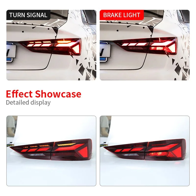 Car Headlights For Audi A3 Tail lights 2013-2020 LED Lights Car Sportback Taillights DRL Brake Turn Signal Lamp Plug and Play view 5
