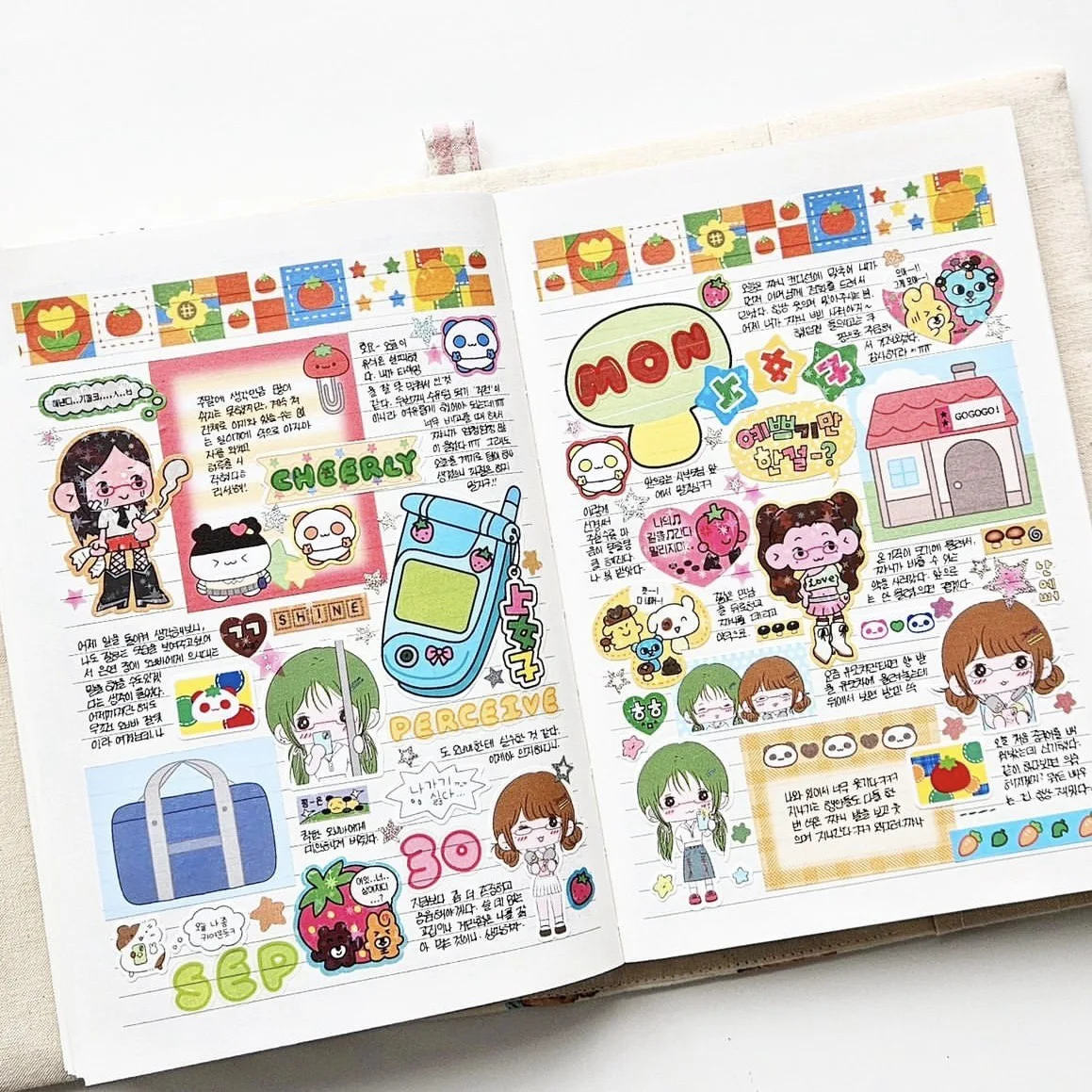 Korea Cute Bad Girl Cartoon Character Sticker Hand Account Notebook Diary Planner Scrapbook Stationery DIY Decorative Stickers