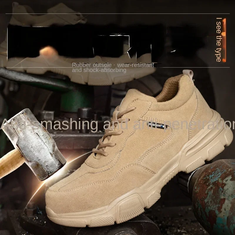 

Labor Insurance Shoes Summer Men's Anti-smashing and Puncture-proof Wear-resistant Steel Toe Protective Safety Shoes