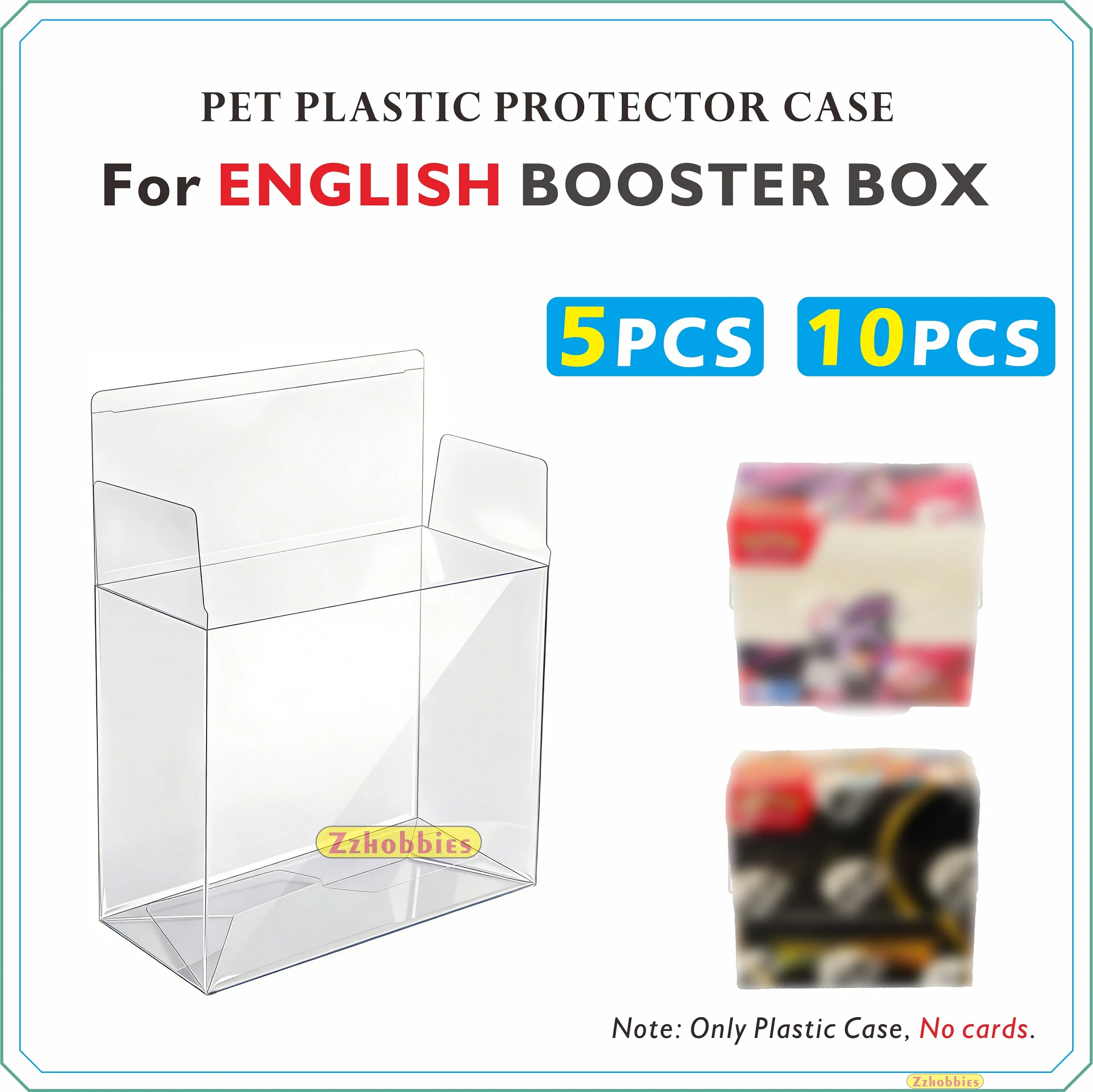 5/10PCS Booster Box Case 0.45mm Thick Clear Storage For Booster Box Case Display Protectors Compatible with English Booster Box