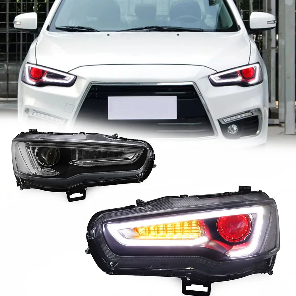 LED HeadLights For Mitsubishi Lancer-ex 09-16 New Full Led DRL Car Head Lamp Assembly Signal Accessories Modified Lamp