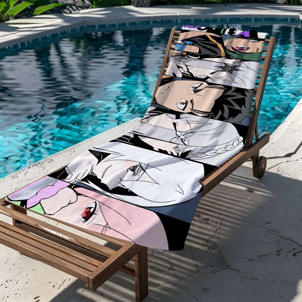 R-ReZero-ES ANIME Towel Large Quick-Drying Microfiber soft Beach Towel for Travel Fitness Sauna Bathing Camping