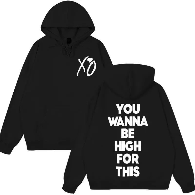 The Weeknd XO Fashion Graphic Hoodie Men Women Vintage Pullover Autumn and Winter Loose Casual Oversized Sweatshirts Streetwear