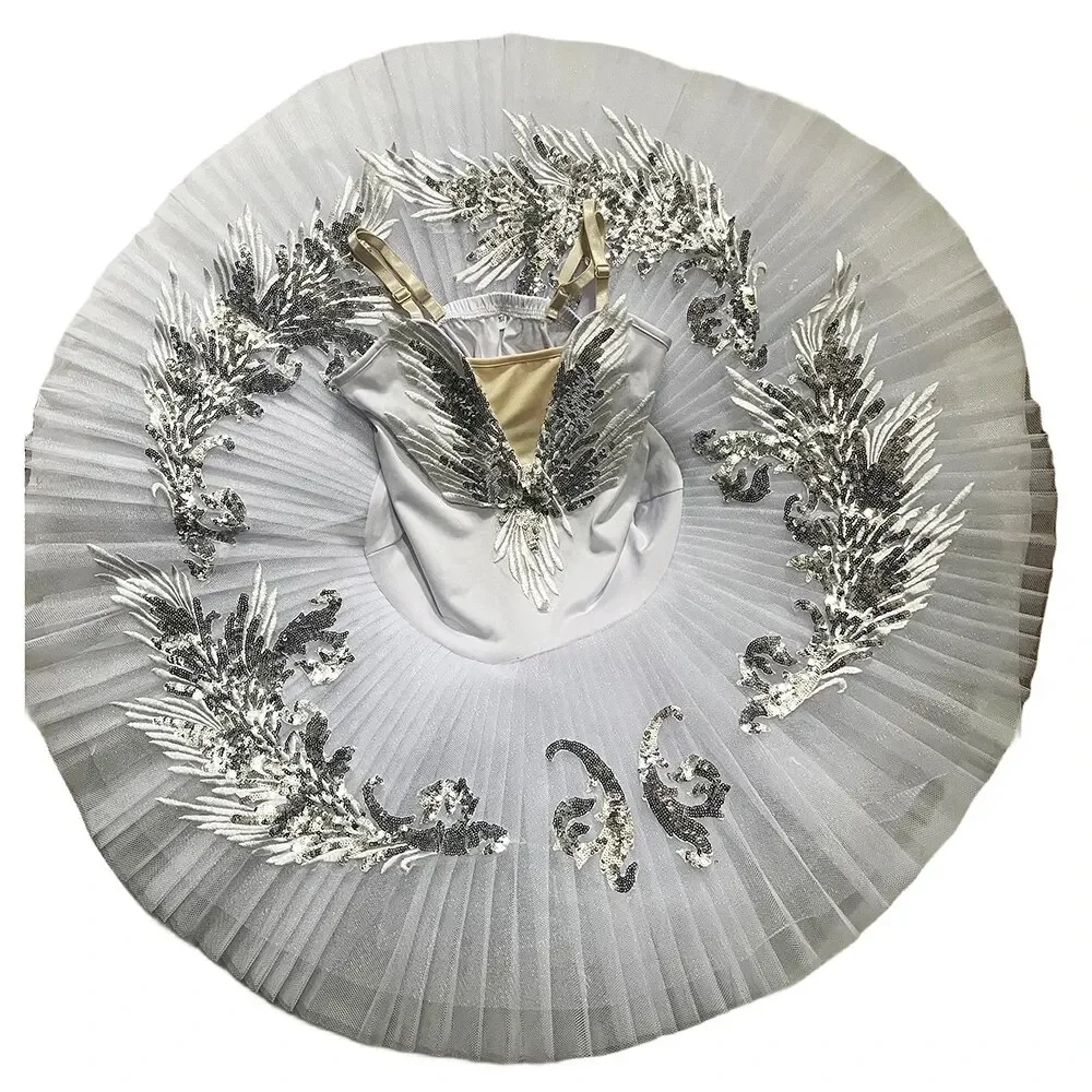 Tutu de Ballet professionnel classique pour adultes et enfants, crêpes du lac des cygnes blancs, Costume de danse de ballerine, robe de Ballet pour filles et femmes