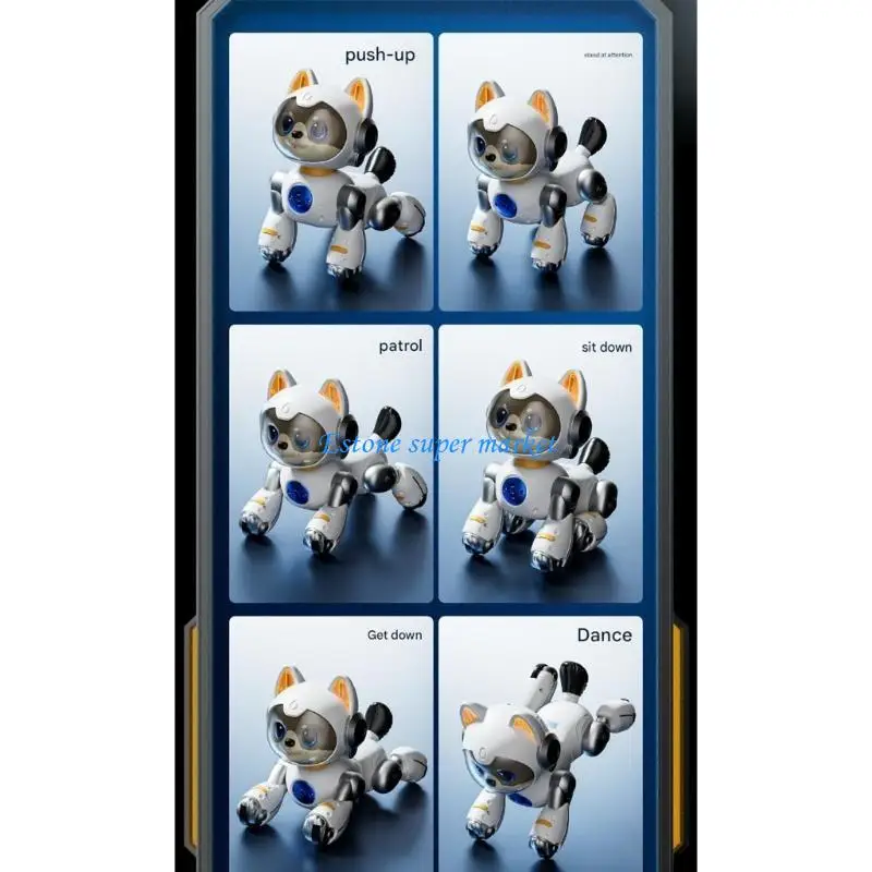 090B Programável AI Robot Dog Voice & Gesture Control Interactive Walking Pet Toy Brinquedo controle remoto elétrico para