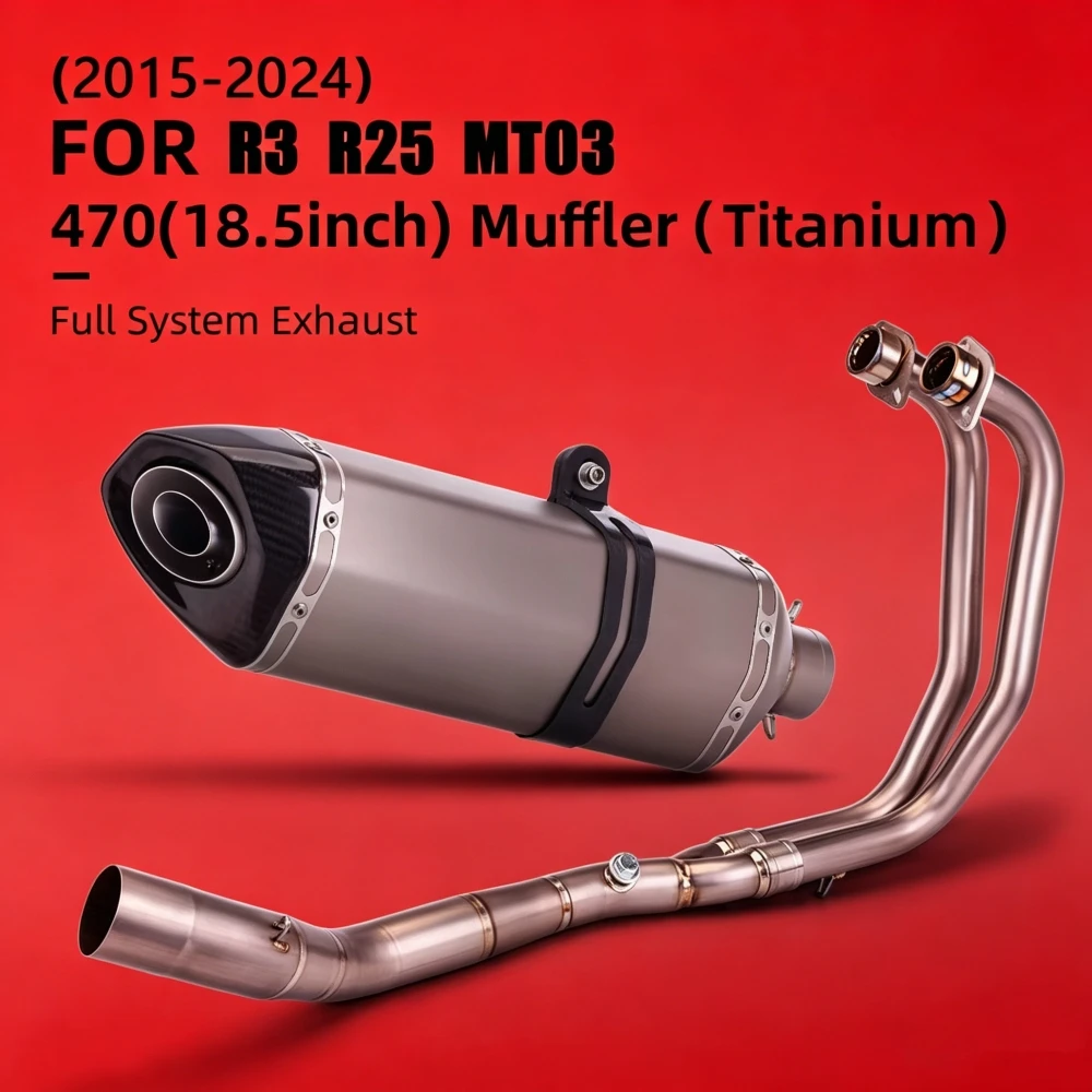 R3 Exhaust System For Yamaha R25 MT03 MT25 2015-2024 Motorcycle Exhausts Pipe Sport Racing Headers Tube Muffler with DB Killer